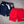 Red lightweight cargo shorts